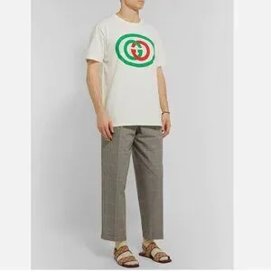 GUCCI SHOES MENS SENIOR GG SUPREME CANVAS SANDALS sz 7 US 7.5 Gucci Beige GG Supreme Canvas Slide Sandals Size 44 EU main image 4